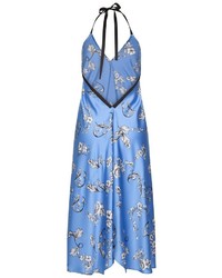 blaues Camisole-Kleid mit Blumenmuster von NICOWA