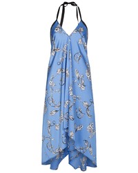 blaues Camisole-Kleid mit Blumenmuster von NICOWA