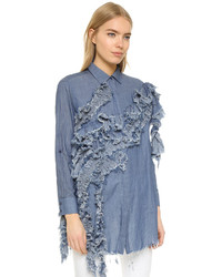 blaues Chambray Hemd von MARQUES ALMEIDA