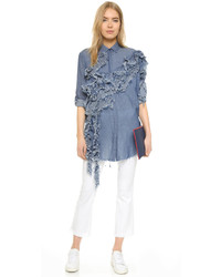 blaues Chambray Hemd von MARQUES ALMEIDA