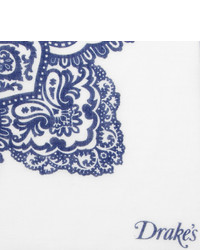 blaues Einstecktuch mit Paisley-Muster von Drakes