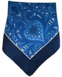blaues Einstecktuch mit Paisley-Muster von Kiton