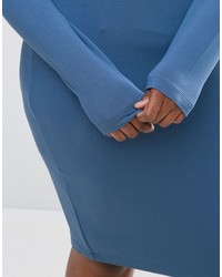 blaues figurbetontes Kleid von Asos