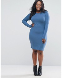 blaues figurbetontes Kleid von Asos