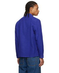 blaues Flanell Langarmhemd von Nn07