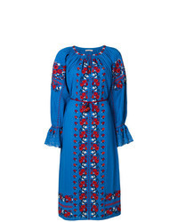blaues Folklore Kleid