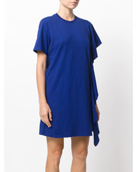 blaues Freizeitkleid mit Rüschen von MSGM