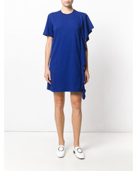 blaues Freizeitkleid mit Rüschen von MSGM