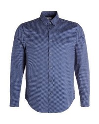 blaues gepunktetes Langarmhemd von Ben Sherman