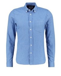 blaues gepunktetes Langarmhemd von Redefined Rebel
