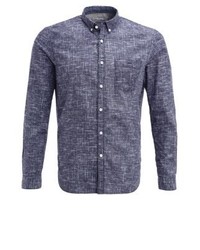 blaues gepunktetes Langarmhemd von Tom Tailor