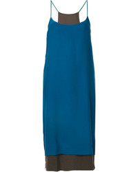 blaues gerade geschnittenes Kleid aus Seide von Antonia Zander
