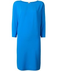 blaues gerade geschnittenes Kleid aus Seide von M Missoni