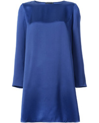 blaues gerade geschnittenes Kleid aus Seide von The Row