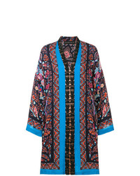 blaues gerade geschnittenes Kleid mit Paisley-Muster von Etro