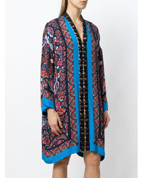 blaues gerade geschnittenes Kleid mit Paisley-Muster von Etro