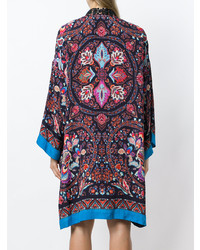 blaues gerade geschnittenes Kleid mit Paisley-Muster von Etro