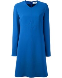 blaues gerade geschnittenes Kleid von Courreges