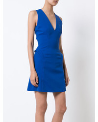 blaues gerade geschnittenes Kleid von Thierry Mugler