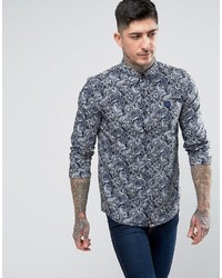 blaues Hemd mit Paisley-Muster von Pretty Green