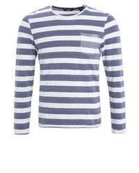 blaues horizontal gestreiftes Langarmshirt von Tom Tailor