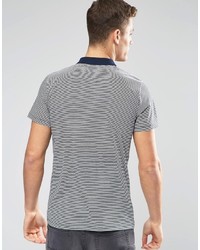 blaues horizontal gestreiftes Polohemd von Esprit