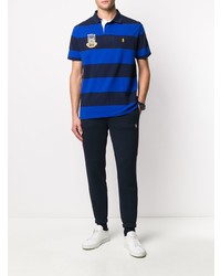 blaues horizontal gestreiftes Polohemd von Polo Ralph Lauren