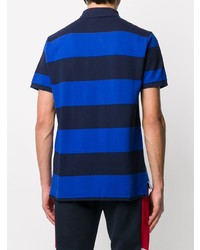 blaues horizontal gestreiftes Polohemd von Polo Ralph Lauren