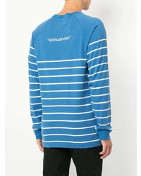 blaues horizontal gestreiftes Sweatshirt von Undercover