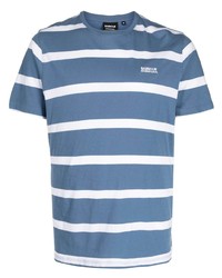 blaues horizontal gestreiftes T-Shirt mit einem Rundhalsausschnitt von Barbour