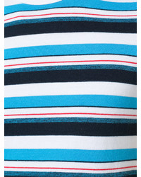 blaues horizontal gestreiftes T-shirt von RE/DONE