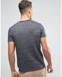 blaues horizontal gestreiftes T-shirt von Jack Wills