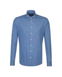 blaues Jeans Businesshemd von Seidensticker