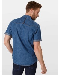 blaues Jeans Kurzarmhemd von Scotch & Soda