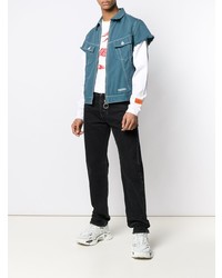 blaues Jeans Kurzarmhemd von Off-White