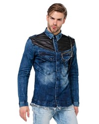 blaues Jeanshemd von Cipo & Baxx