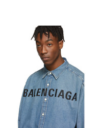 blaues Jeanshemd von Balenciaga