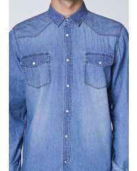 blaues Jeanshemd von OKLAHOMA JEANS