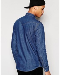 blaues Jeanshemd von Pull&Bear