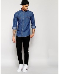 blaues Jeanshemd von Pull&Bear