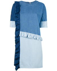blaues Jeanskleid mit Flicken von Sjyp