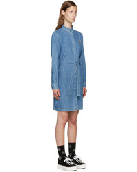 blaues Jeansshirtkleid von Kenzo