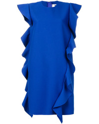 blaues Kleid mit Rüschen von MSGM