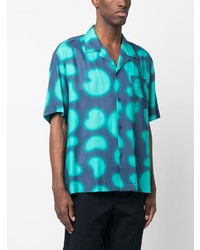 blaues Kurzarmhemd mit geometrischem Muster von ARTE