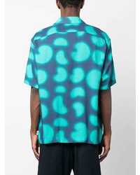 blaues Kurzarmhemd mit geometrischem Muster von ARTE