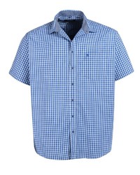 blaues Kurzarmhemd mit Vichy-Muster von Big fashion
