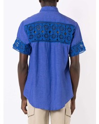blaues Kurzarmhemd von Amir Slama