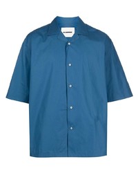 blaues Kurzarmhemd von Jil Sander