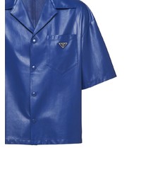 blaues Kurzarmhemd von Prada