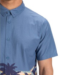 blaues Kurzarmhemd von Quiksilver